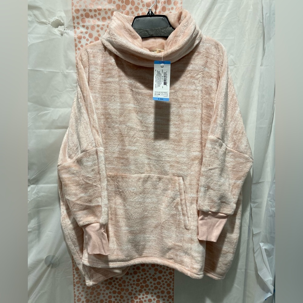 Womens HUE Roomy Cowl Neck Pullover Sweatshirt